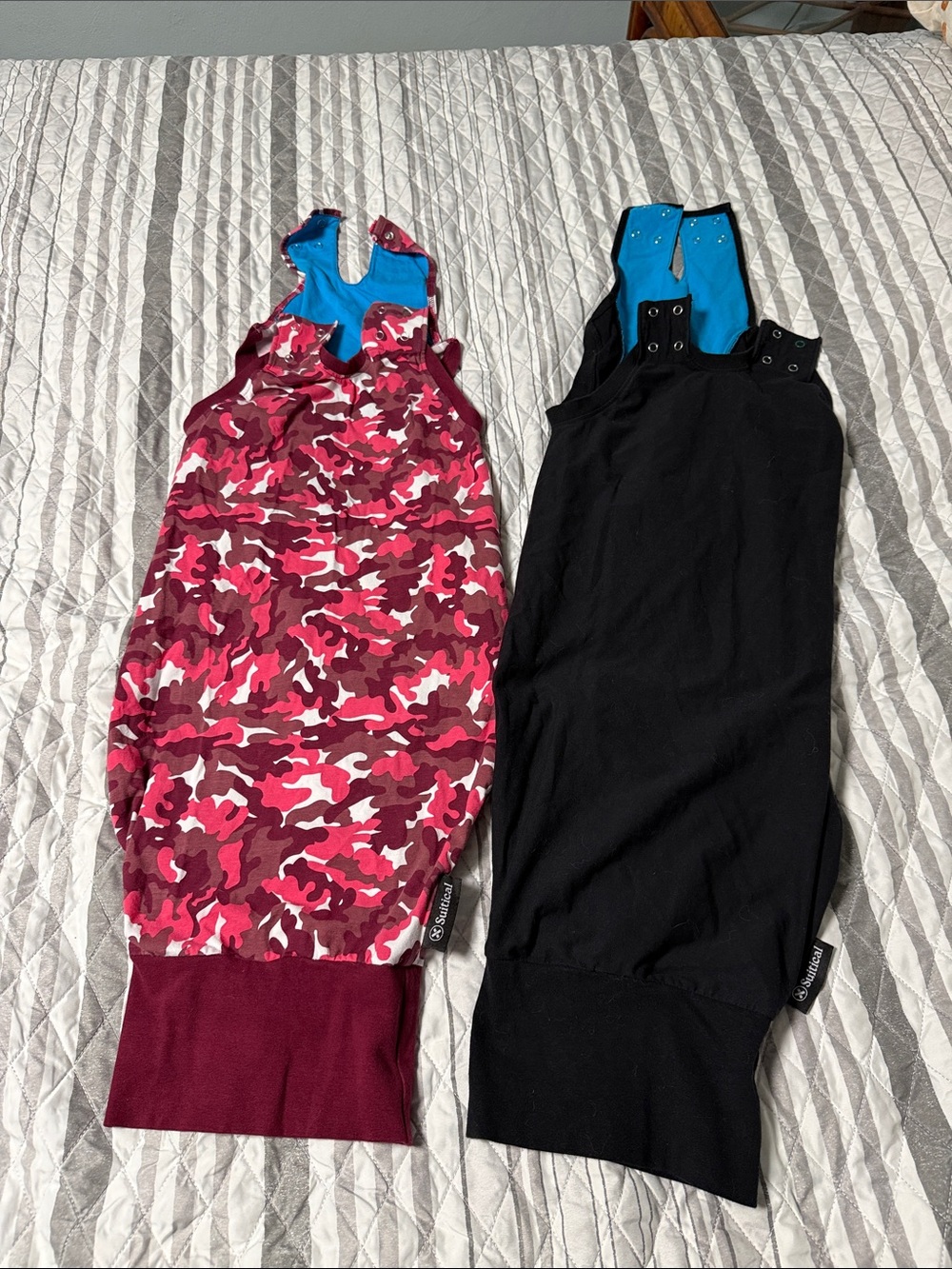 Suitical Black and Pink Camo Dog surgical suit - Comfortable Pull-On Style